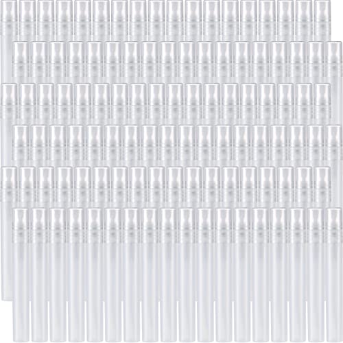 108 Pieces 10 ml Spray Bottles Plastic Perfume Bottles Empty Fine Mist Perfume Bottle for Essential Oils Supplies(Clear)