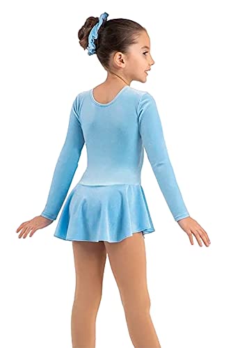 Mondor Modelo 2711 Vestido de patinação para meninas azul gelo, Azul, P