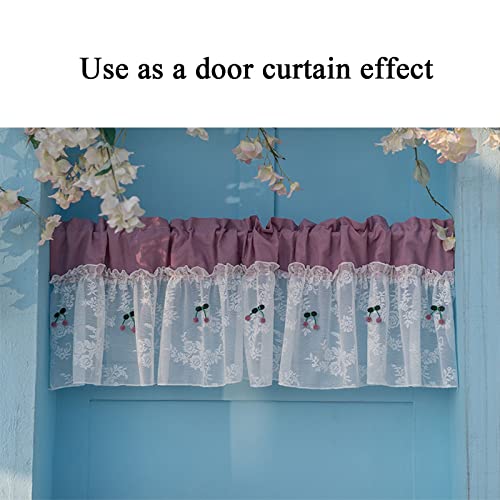 Cortina de ventana corta floral ideal para decorar el dormitorio infantil y el comedor 8