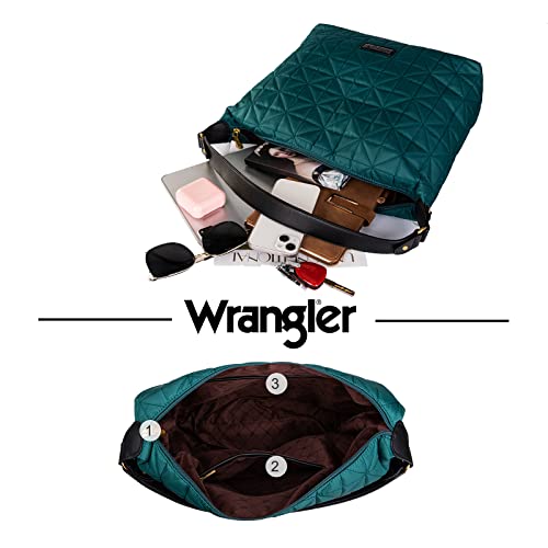 Wrangler Quilted Hobo Purses For Women Shoulder Crossbody Bags, Wg39-918 Blue #TOP7