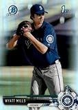 Baseball Trading Card MLB 2017 Bowman Draft Chrome Refractors #BDC-14 Wyatt Mills NM Near Mint Mariners
