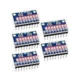 EasyByMall LED-Anzeigemodul, 8-stellig, Blau/Rot, zweifarbiges Display, DC 3–24 V, gemeinsame Anode/Kathode, 2,54 mm Pin für MCU ARM 3D-Drucker, 5 Stück