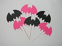 Algopix Similar Product 18 - Set of 24 Pink Bat cupcake toppers