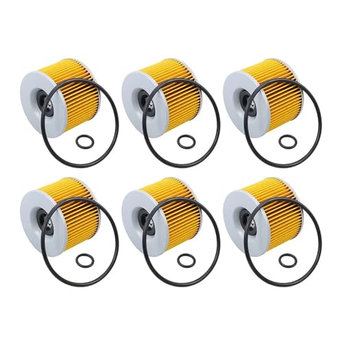Filtre à huile moto ZX400F GPZ550 ZX600 600R ZX750 ZX900 ZX1000 jaune 6pcs