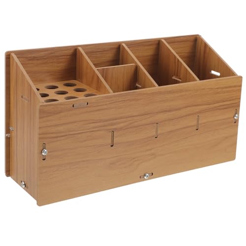 SHERCHPRY Hairdressing Comb Holder Shear Cases for Hairstylists Barber Tool Organizer Wooden Desk Storage Hair Stylist Essentials