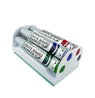 Pentel Maxiflo Whiteboard Marker & Magnetic Eraser Set Medium Bullet Point Nib Assorted Colour Ink (YMWL5-4E)