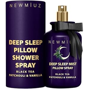 Deep Sleep Pillow Spray Patchouli Black Tea Vanilla Essential Oils Natural Fast Acting Aromatherapy Mist for Restful Sleep Relaxation Calming Stress Relief Bedtime & Shower Spray Luxury Self care Gift