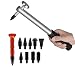 HiYi Auto Body Dent Removal Repair Hail Hammer Blending Hammer Screw-On Tips Tap Down Tools with 9 Pcs Different Size Metal Paintless Dent Removal Tools