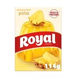Royal Gelatina Sabor Piña, Preparado en Polvo 10 Raciones, Pack 2 x 57 g - 114 g