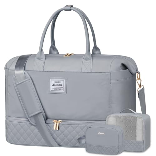 LOVEVOOK Travel Duffle Bags - Weekender with Shoe & Toiletry Compartment, Overnight & Gym Bag