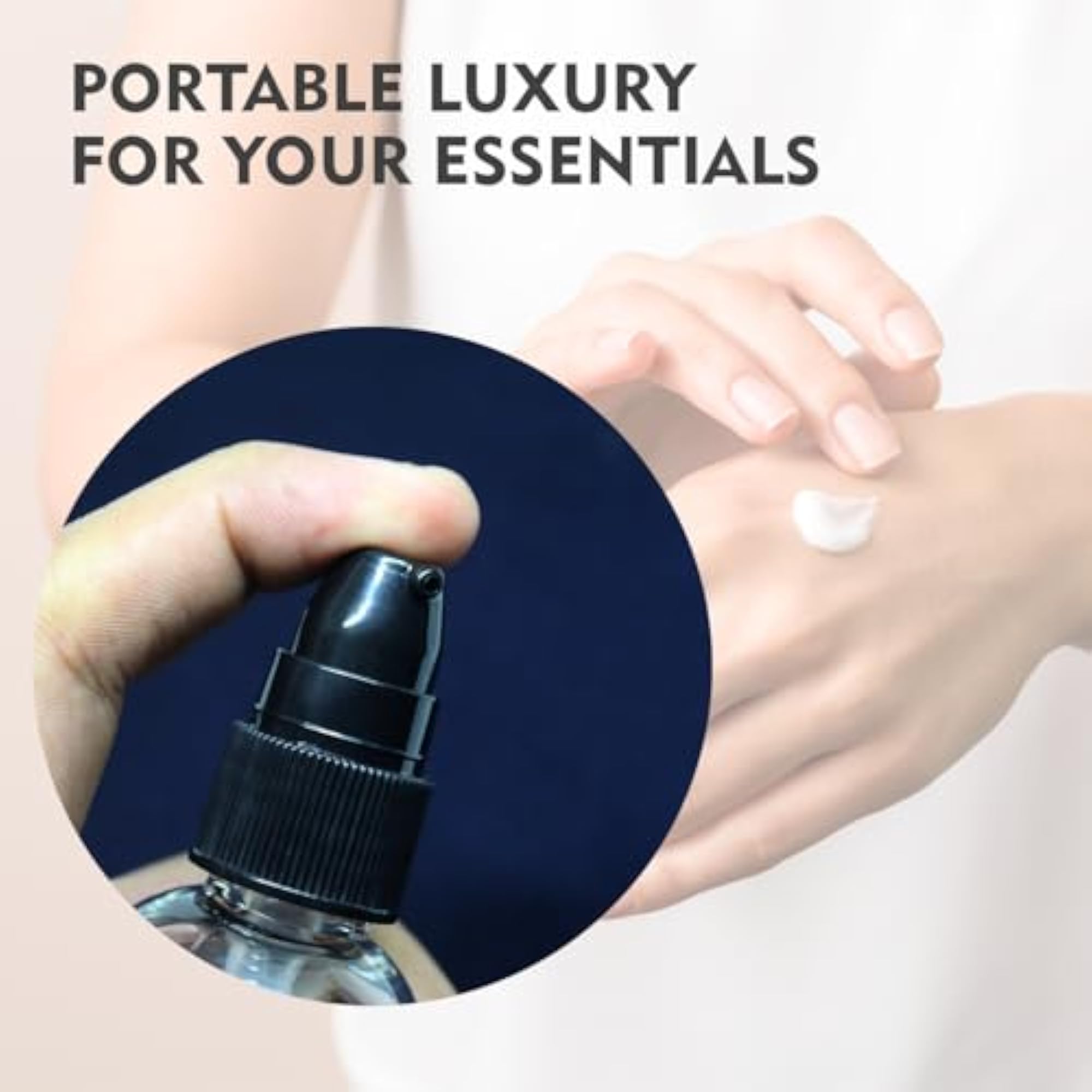 Clear Plastic Round Empty Refillable Bottle with Pump Dispenser, 200ml