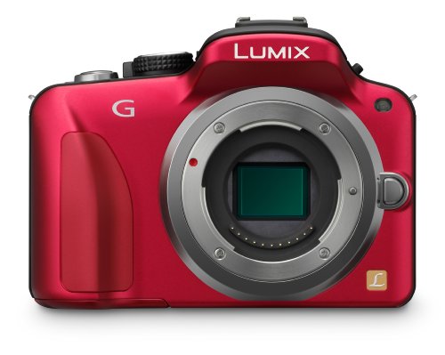 Panasonic Lumix DMC-G3KEG-R Systemkamera (16 Megapixel, 7,5 cm (3 Zoll) Touchscreen, elek. Sucher) Geh&auml;use rot inkl. Lumix G Vario 14-42mm Objektiv