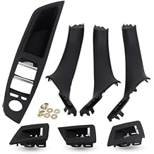Inner Door Panel Handle Pull Trim Cover Set for 528i/535i 10-16| 535d 14-16 & xDrive 14-16| 535i GT 10-16 & GT xDrive 11-16 & xDrive 10-16| 528i xDrive 10 12-16 5-Series F18 Black