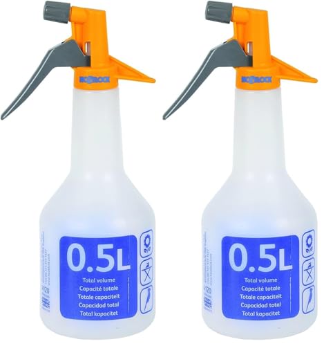 HOZELOCK - Pulvérisateur à Gâchette Spraymist 0,5 L : Idéal pour Les Applications d'Intérieur, Buse Réglable 2 Jets, Jet Fin et Pulvérisation Moyenne...