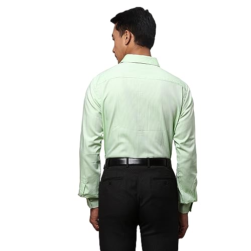 Image of Park Avenue Men's Pure Cotton Structure Pattern Slim Fit Semi Cutaway Collar Full Sleeve Formal Shirt