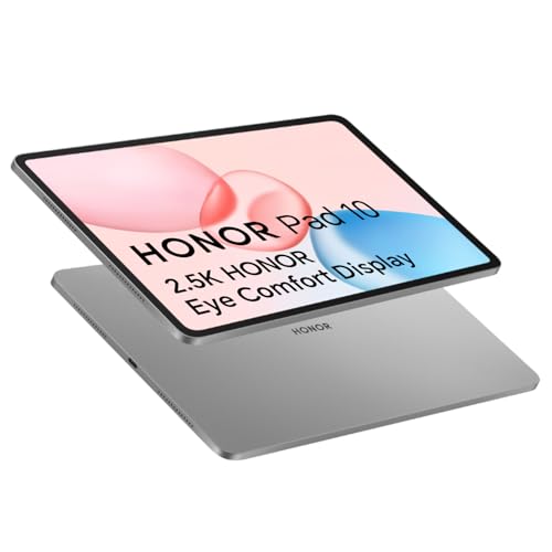 HONOR Pad 10 Android-Tablet 256 GB/8 GB RAM, Snapdragon 7 Gen 3, 12,1 Zoll 120 Hz 2,5K-Display, 10100 mAh Akku, sechs Lautsprecher, WLAN-Tablets, Google-Dienste, grau