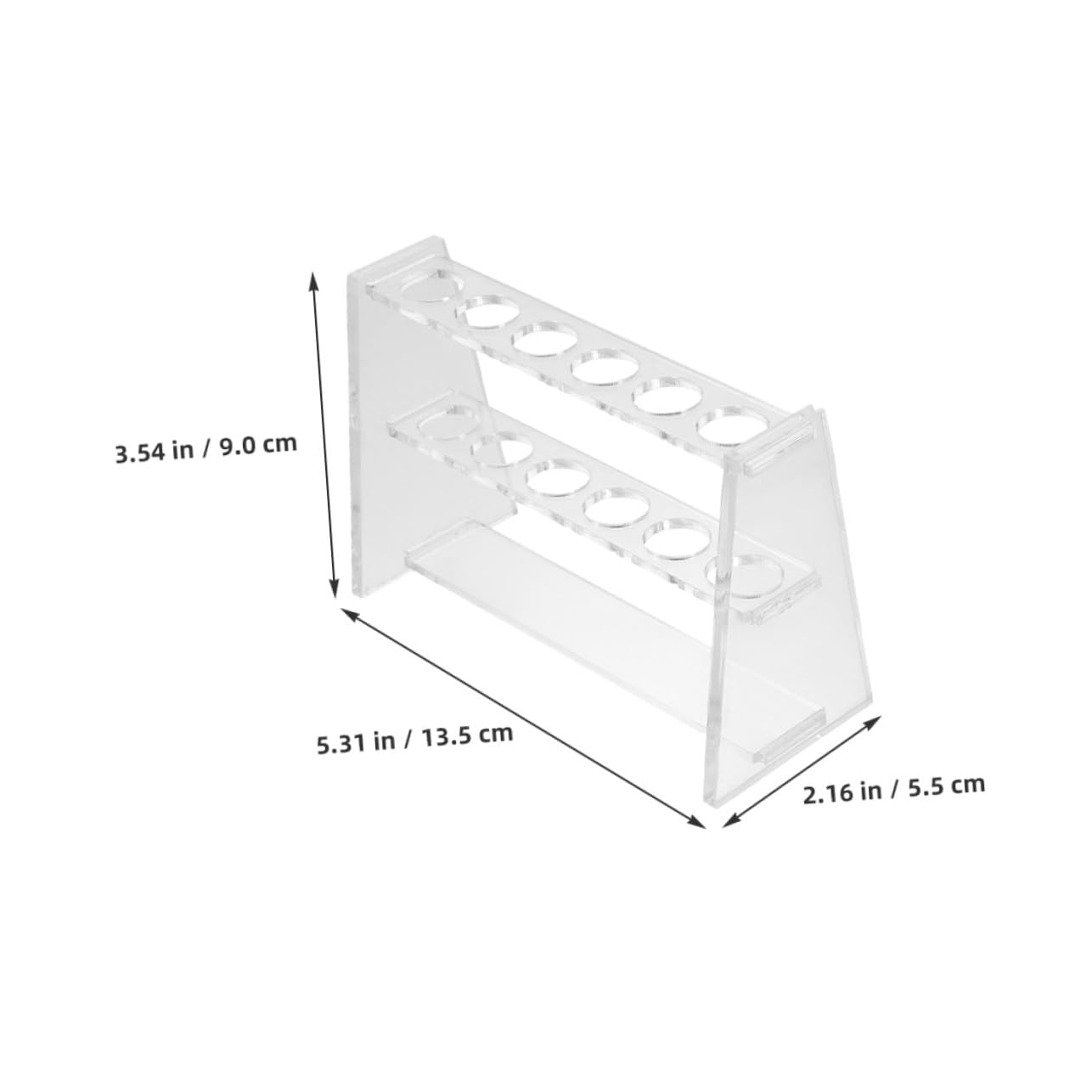 PRETYZOOM 8 Pezzi Supporto Trasparente per Provette Portaprovette con Organizer Laboratorio per Chimica e Biologia Struttura Stabile per Gestione Efficiente Campioni