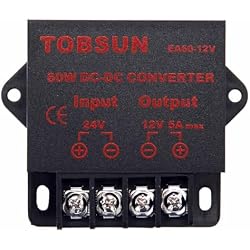 DC-DC Step Down Buck Converter Voltage Regulator Power Supply Transformer | 24V to 12V 5A 60W, Waterproof Potting, Over 90% Efficiency, Automotive & LED Display Use