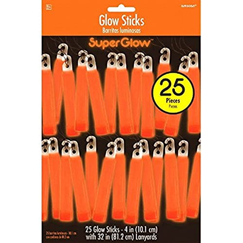 Bâtons phosphorescents orange lot de 25 pour événement