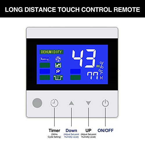 Moiswell Crawl Space Dehumidifier Remote Controller For Digital Humidity, Temperature, Timer, Adapt The Humidity Level, For Crawl Space Basement Dehumidifier #TOP1