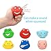 Squeaky Dog Toys, 6 Pack Soft Rubber Puppy Teeth Toy Funny Animal Sets Pet Interactive Fetch Play for Small Dogs Best Gifts, Latex Chew Pet Ball Toys for Aggressive Chewers, with Funny Animal Face