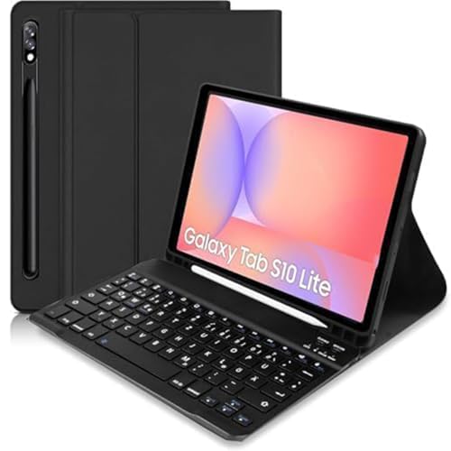 Hülle mit Tastatur für Samsung Galaxy Tab S10 Lite / S10 FE / S9 FE / S9