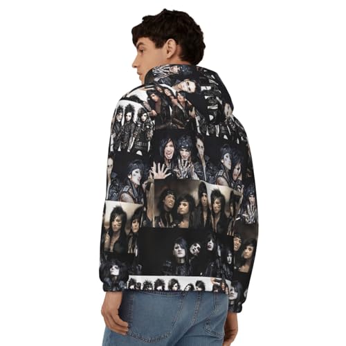 Black Music Veil Brides Men's Casual Zipper Hoodie Pullover Hooded Long Sleeve Sweatshirt with Big Pockets4