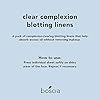 boscia Clear Complexion Blotting Linens - Vegan, Cruelty-Free, Natural Skin Care - Oil Blotting Sheets for Face - For Combination to Oily Skin Types - Travel Size - 100 Sheets