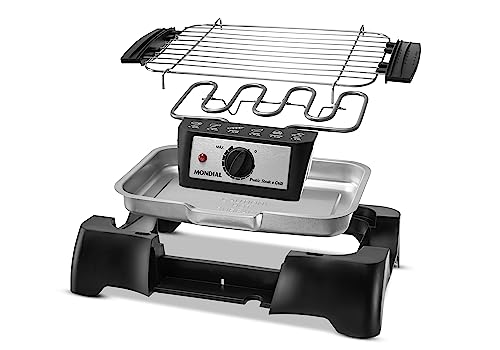 Churrasqueira Elétrica, Mondial, Preto, 1500W, 220V - CH-07