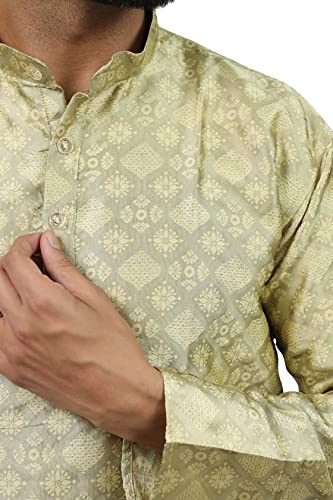 Image of HARPITA Men's Silk Blend Kurta Pyjama Set