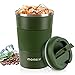 MOMSIV Thermobecher,Kaffeebecher Thermo mit Auslaufsicherem Deckel,Thermobecher- Isolierbecher,Edelstahl Travel Mug, Kaffeebecher to go für heißes und kaltes Wasser Kaffee Tee (380ML, Grün)
