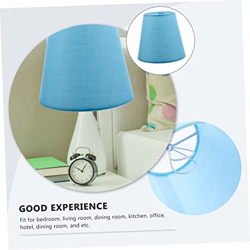 Image of Stylish Blue Lampshade Soft Light Bulb Cover for Indoor Ceiling and Floor Lights Modern Decorative Shade