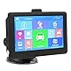 Auto-GPS-Navigator, 5-Zoll-Touchscreen-Auto-LKW-GPS-Navigationssystem 8 GB 256 M mit Sprachführung, Radarkamera-Warnung, Gestochen Scharfe Hochauflösende FM-Karten, Universell