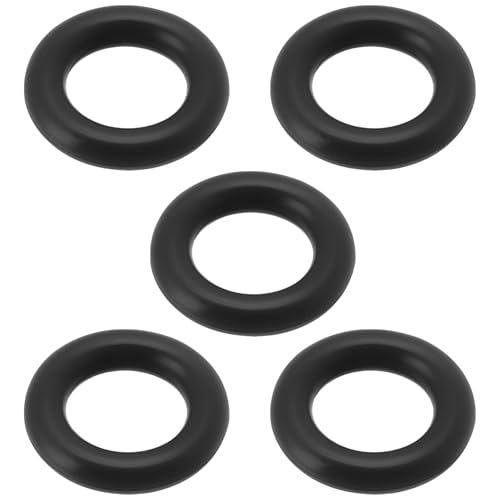 Image of 5pcs Engine Oil Filter Cover Gasket O Ring Seal Replacement Part 11427549573 11421744001 Compatible with BMW Black 12x7mm