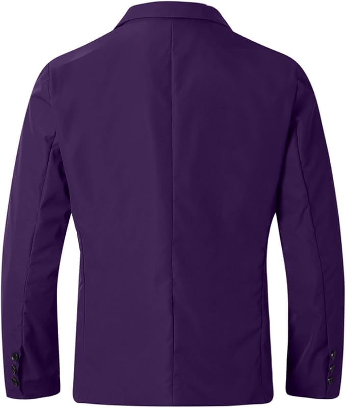 Mens Two Button Blazer Jacket Business Casual Slim Fit Formal Coat Regular Fit Lightweight Luxury Suit Jackets3