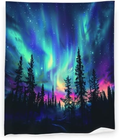 Aurora 40" x 50" Colorful Borealis Light Northern Lights Sky Supe...