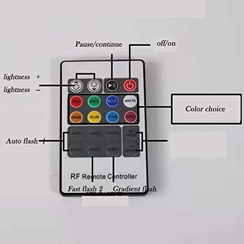 Topku Battery Led Strobe Light, Rechargeable Magnetic Flashing Emergency Warning Beacon,8 Color Remote Control, Univisal For Vehicles #TOP7