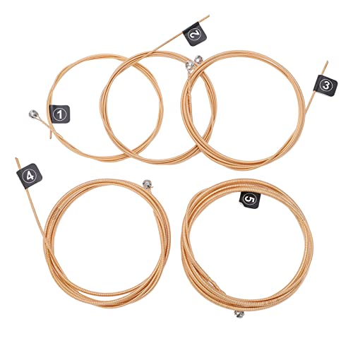 Cordas de Baixo de Aço Inoxidável de 5 Cordas, Conjunto de Substituição de Baixo Elétrico de 5 Corda