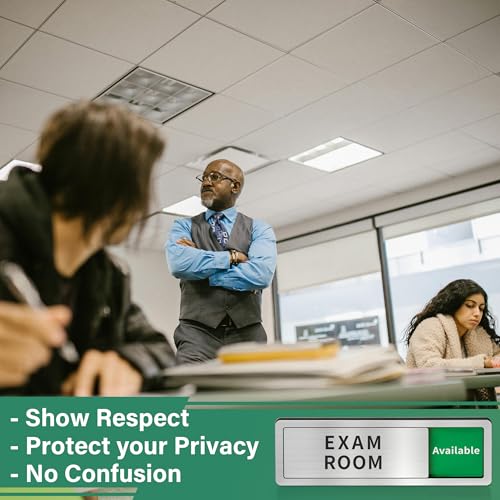 Image of Exam Room Door Sign,Do Not Disturb- In Use /Available Slider Signs for Offices & Hospitals,Counseling Centers,In Session Door Sign for Therapists
