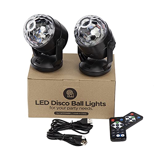 CATPOWER Pack of 2 Remote Control Sound Activated Party Lights - Image 8