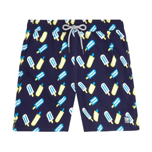 Maillot de bain Tom & Teddy short de plage bleu imprimé glaces taille S