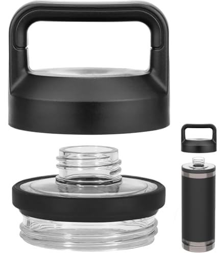 Replacement for YETI Rambler Bottle Chug Cap Fits for YETI Rambler Bottle 18/26/ 36/46/ 64 OZ Bottles Screw Top Lid Replacement Sports Water Bottle Accessorie