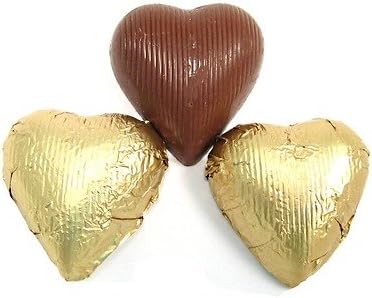 Wrapped Chocolate Hearts Gold 1.5 Pounds