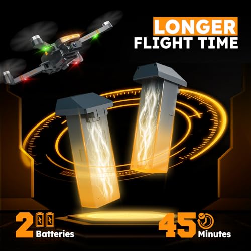 G9 GPS-Drohnen mit Kamera 4k Professional für Kinder und Erwachsene, unter 249 g, RC-Quadcopter, bürstenloser Motor und Follow-Me-Funktion, 45 Minuten Flugzeit, 5G-FPV-Übertragung und automatische