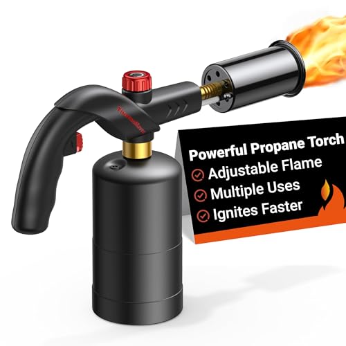 Comparison: Best Torch For Sous Vide 2 ThermoMaven Powerful Propane Torch, Kitchen Cooking Torch, Culinary Torch Lighter, Adjustable Blow Torch for Sous Vide Searing Steak, BBQ, Grill, Campfire Charcoal Starter (Propane Tank Not Included)