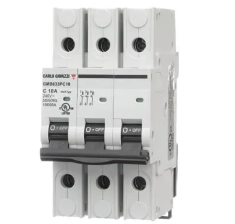 GMB63H1PC25,Circuit Breakers Single-Pole UL489 Miniature Circuit Breaker. 480Y/277VAC, 25 Amps, C-Curve with Lug terminals. Interruption Rating of 10kA.