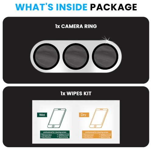 Image of FIRST MART Silver Camera Ring Guard Protector for OnePlus Nord CE 6 lite | Tempered Glass with Metal Alloy Rings, HD Clear, Scratch Resistant, Case-Friendly | Pack of 1