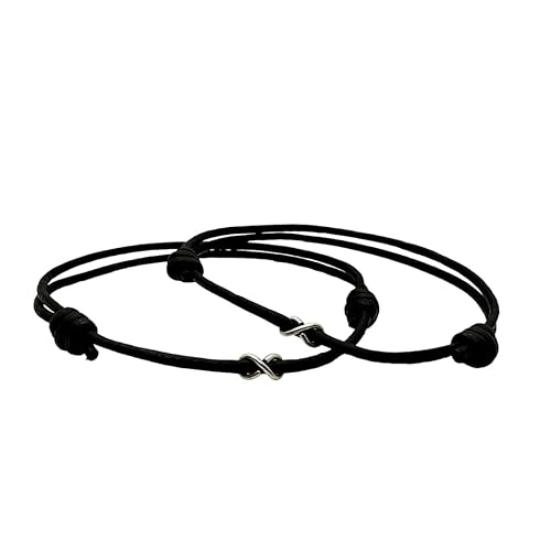 Matching Couple Infinity Bracelets - Vows of Eternal Love, Leather Bracelet, His and Hers San Valentines Gift, Men Women Love Gifts, Best Friend