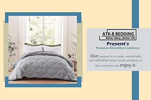 Image of Machine Washable Comforter Bed King Size Microfiber 500 GSM Diamond Stitch Heavy Winter Comforter (92 inch x 106 inch Inches /233cm x 269cm) Blanket Quilt Rajai - King Comforters | Black