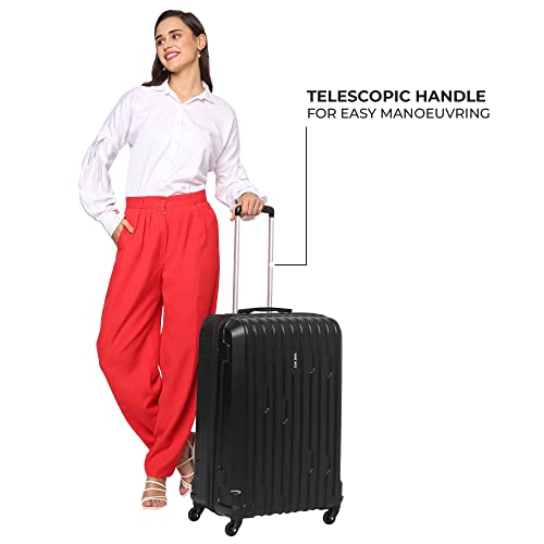 Image of Stony Brook by Nasher Miles Storm Hard-Sided Polycarbonate Check-in Luggage Black 28 inch |75cm Trolley Bag